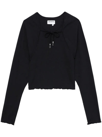 Bolero-Layered Knitted Top