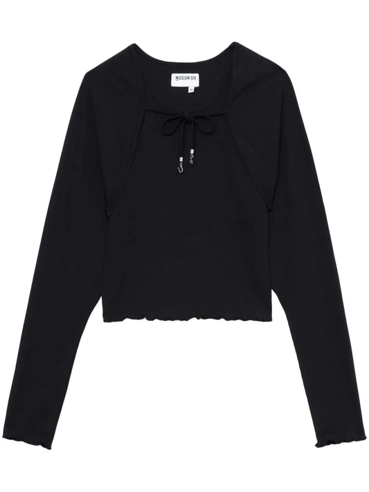 Bolero-Layered Knitted Top