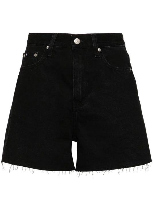 High-Rise Denim Shorts