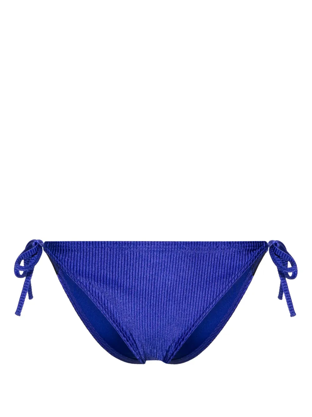 Logo-Tape Ribbed Bikini Bottoms
