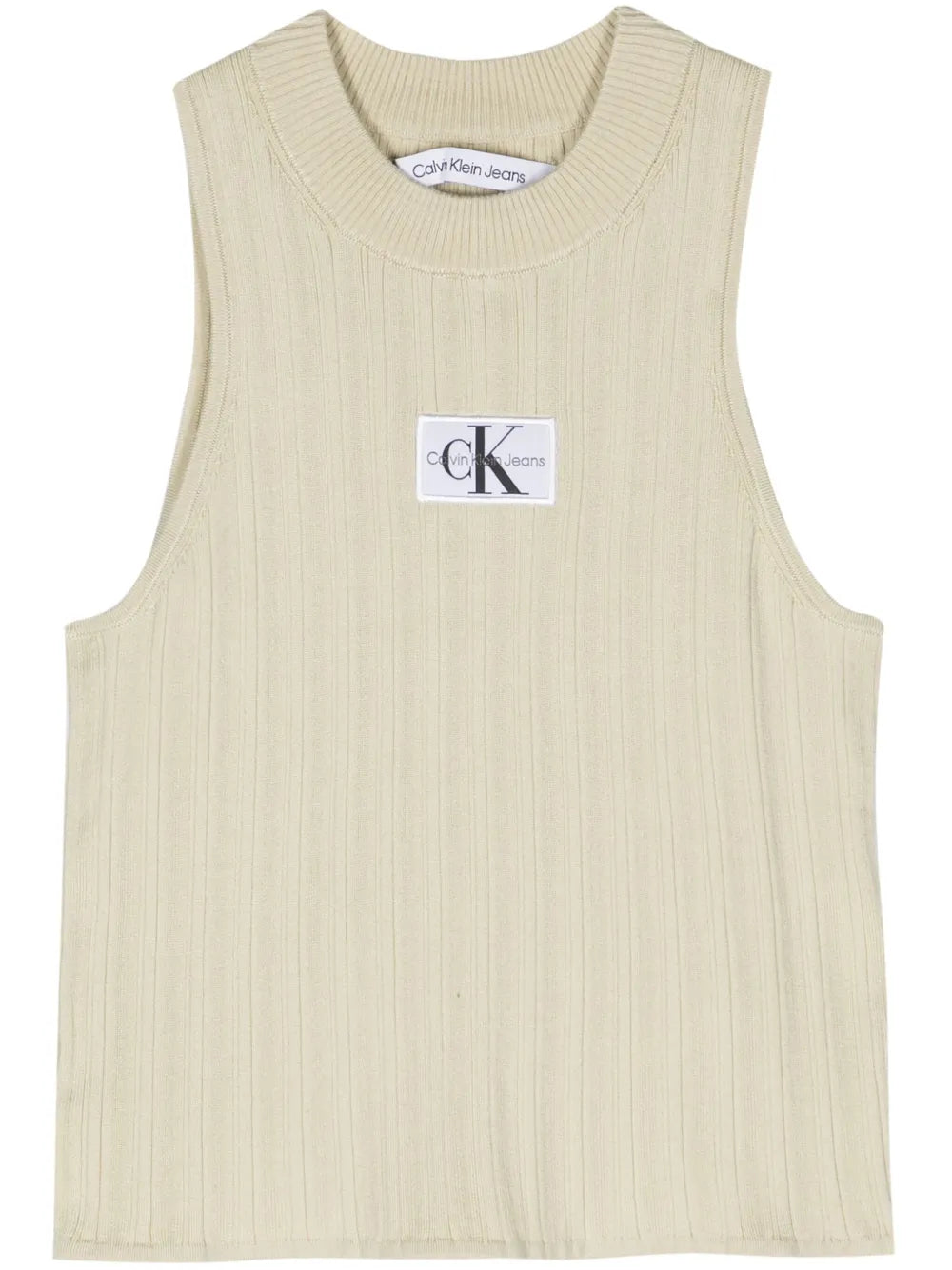 Logo-Patch Ribbed-Knit Top