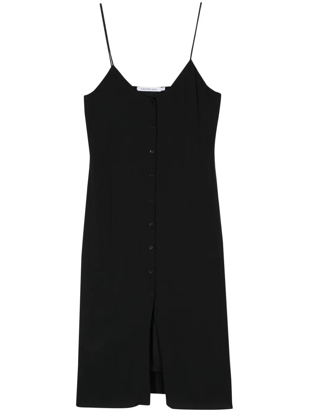 Logo-Print Buttoned Midi Dress