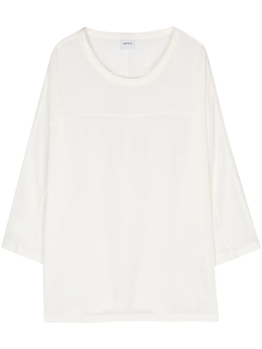Round-Neck Silk T-Shirt