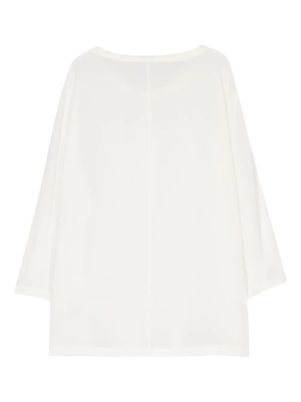 Round-Neck Silk T-Shirt