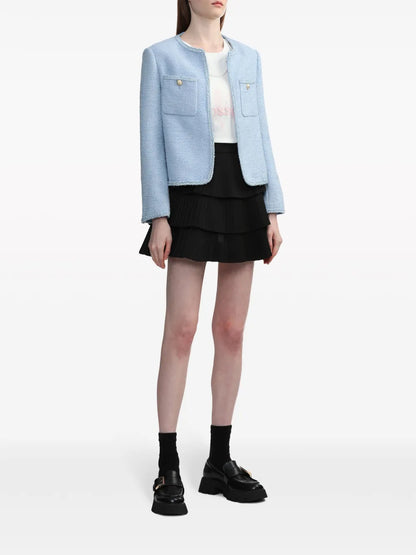 Braided-Trim Tweed Jacket