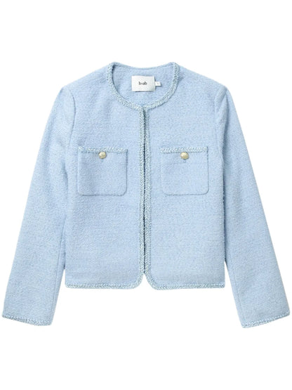 Braided-Trim Tweed Jacket