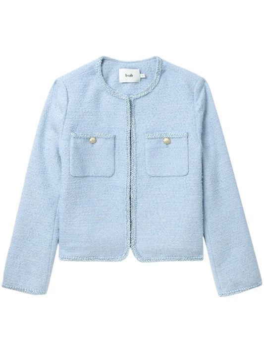 Braided-Trim Tweed Jacket