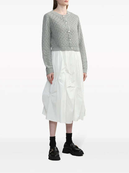 Pointelle-Knit Cardigan