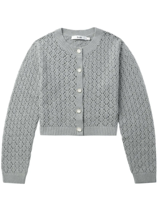 Pointelle-Knit Cardigan