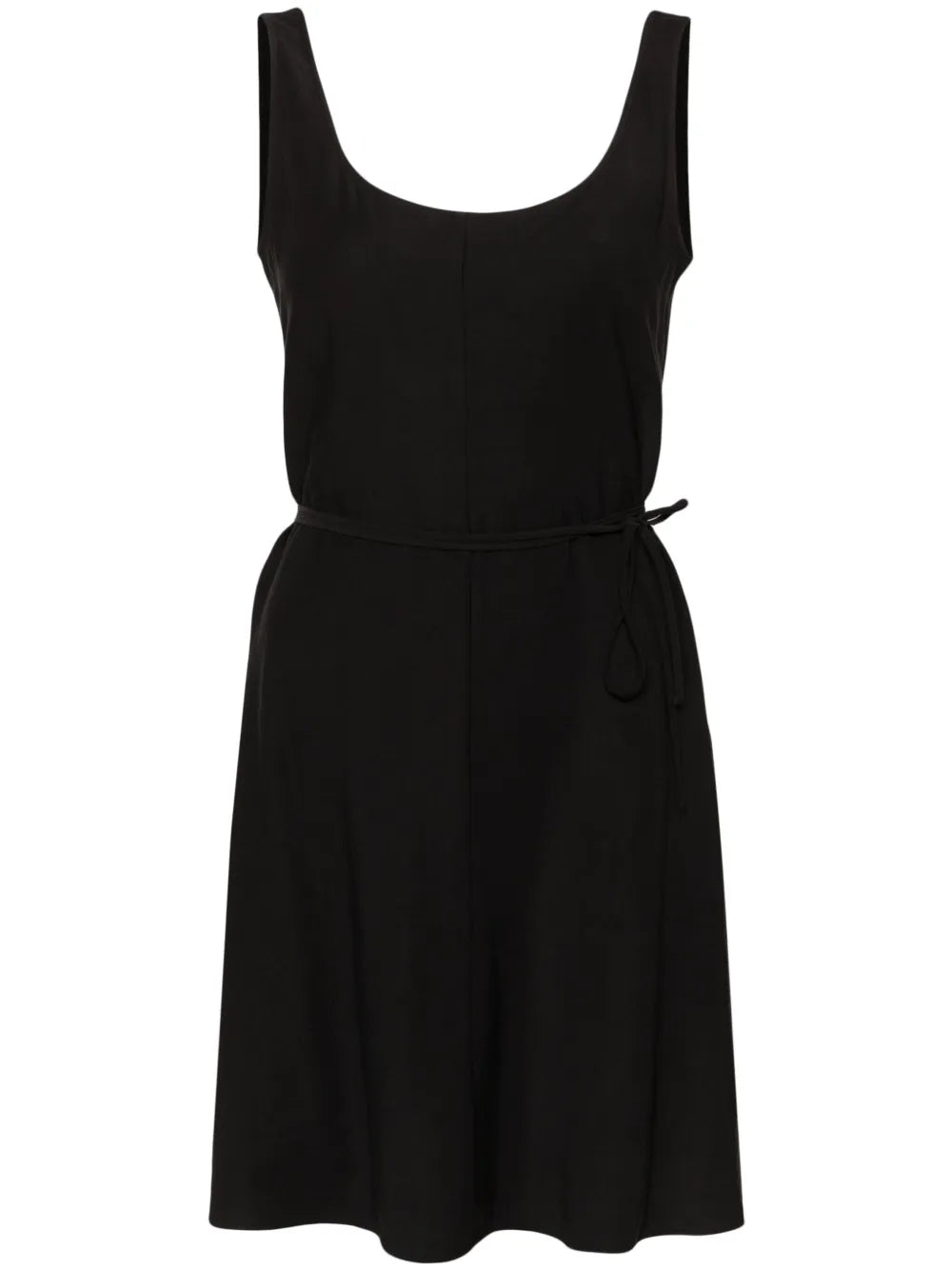 Scoop-Neck Twill Minidress