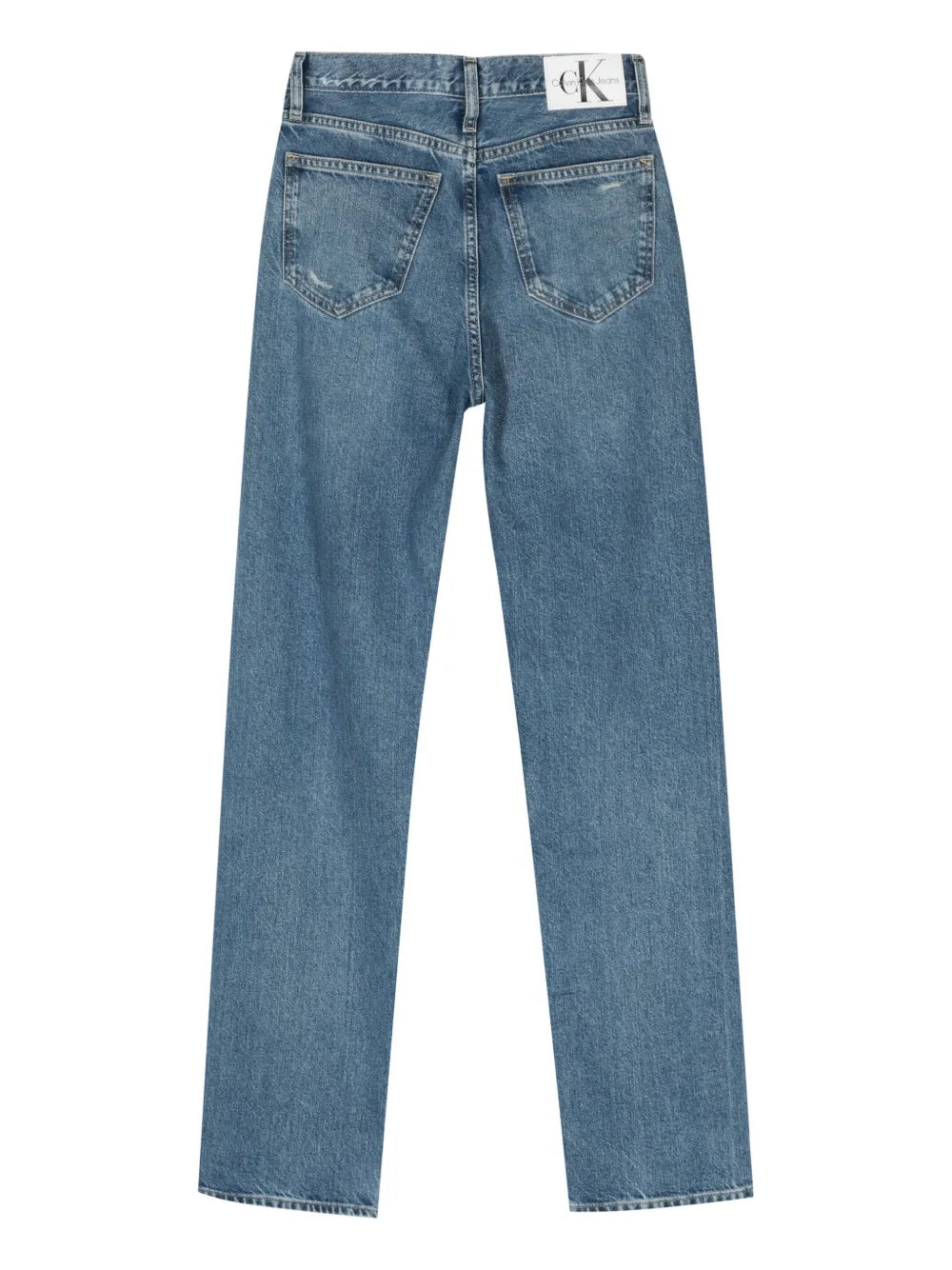 High-Rise Straight Cotton Jeans