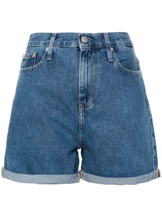 High-Rise Denim Shorts