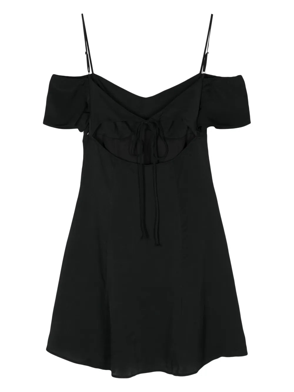 Cold-Shoulder Flared Mini Dress