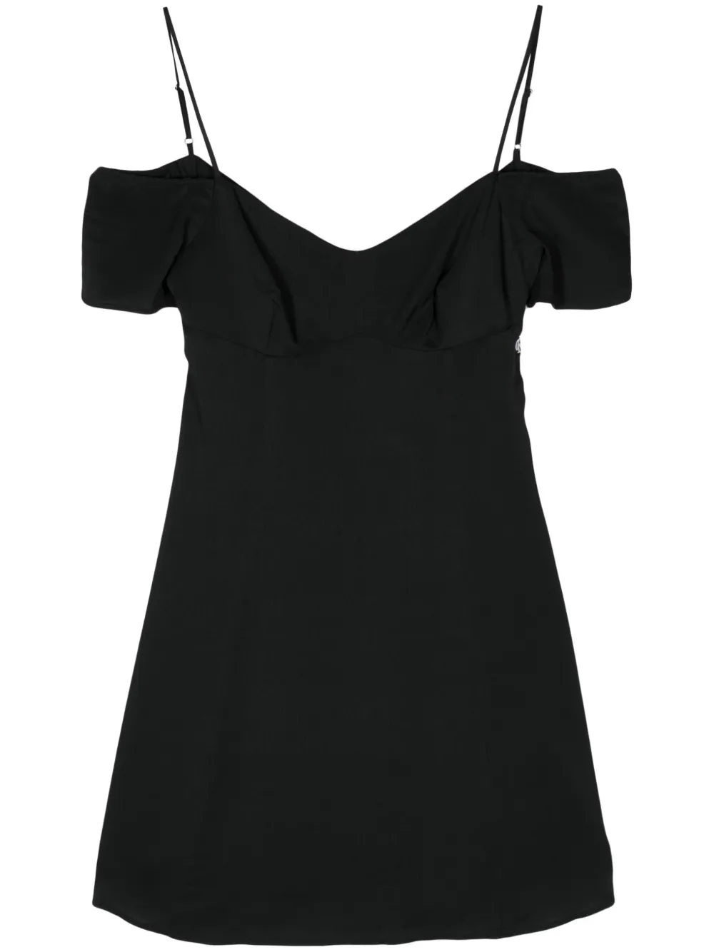 Cold-Shoulder Flared Mini Dress