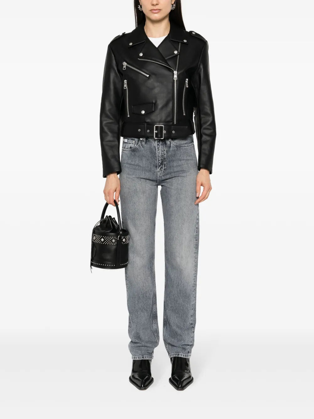 High-Rise Straight Jeans