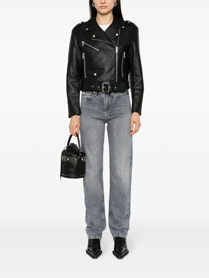 High-Rise Straight Jeans