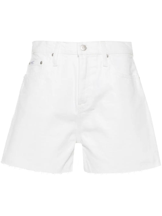 Raw-Cut Denim Shorts