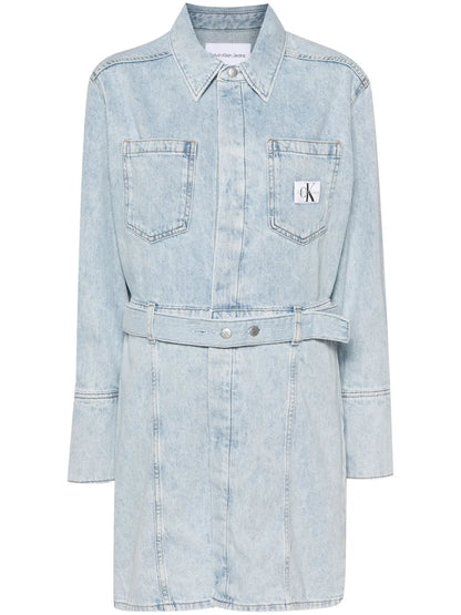 Belted Denim Minidress