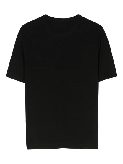 Logo-Patch Fine-Ribbed T-Shirt