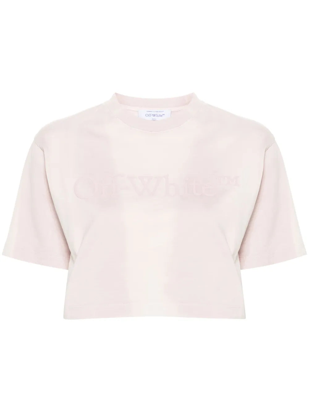 Rubberised-Logo Cropped T-Shirt