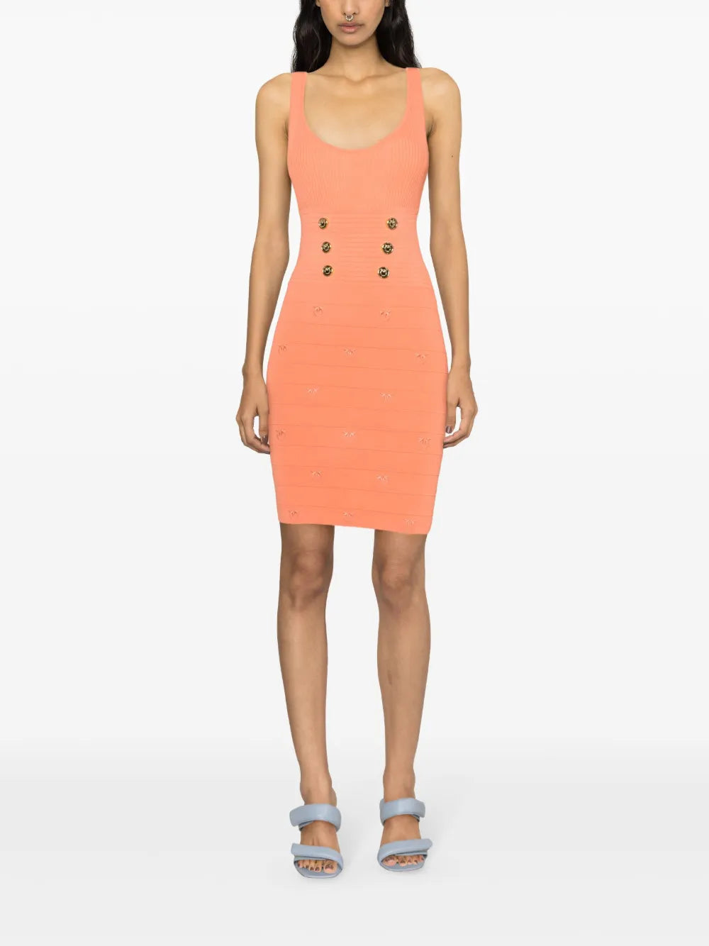 Ribbed-Knit Mini Dress