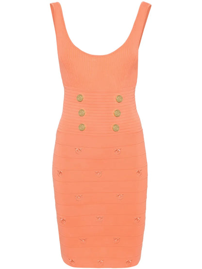 Ribbed-Knit Mini Dress