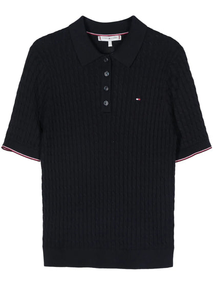 Logo-Embroidered Knitted Top