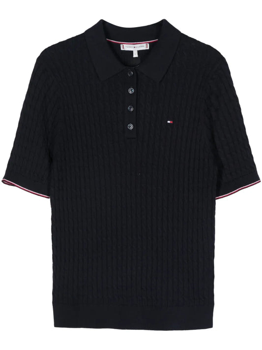 Logo-Embroidered Knitted Top