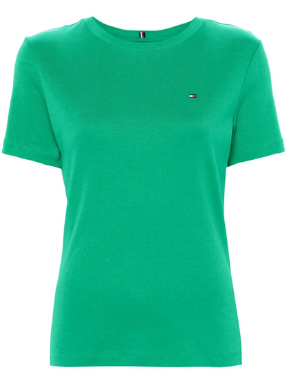 Flag-Embroidered Cotton T-Shirt