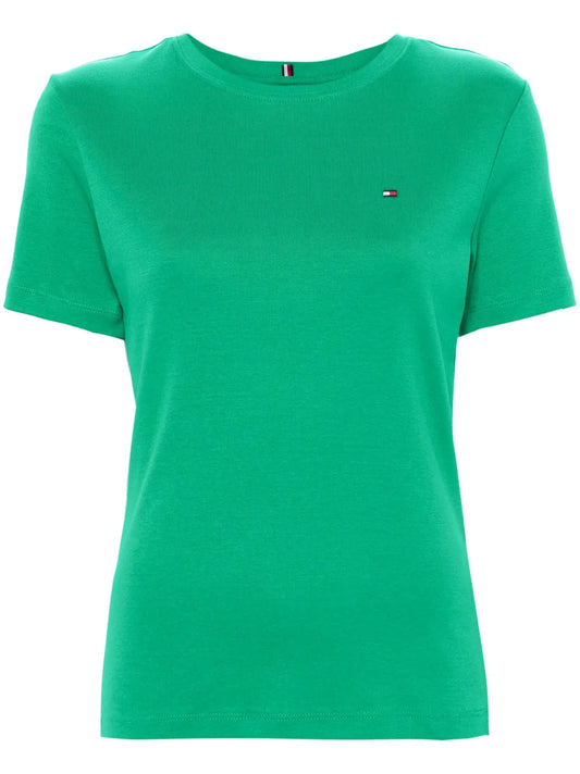 Flag-Embroidered Cotton T-Shirt