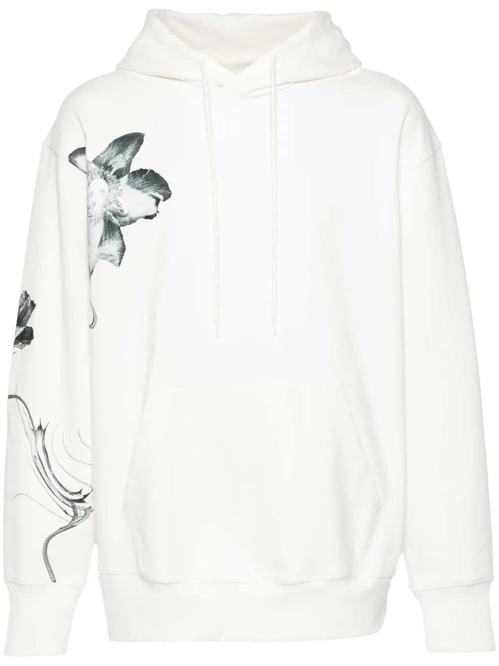 Floral-Print Jersey Hoodie