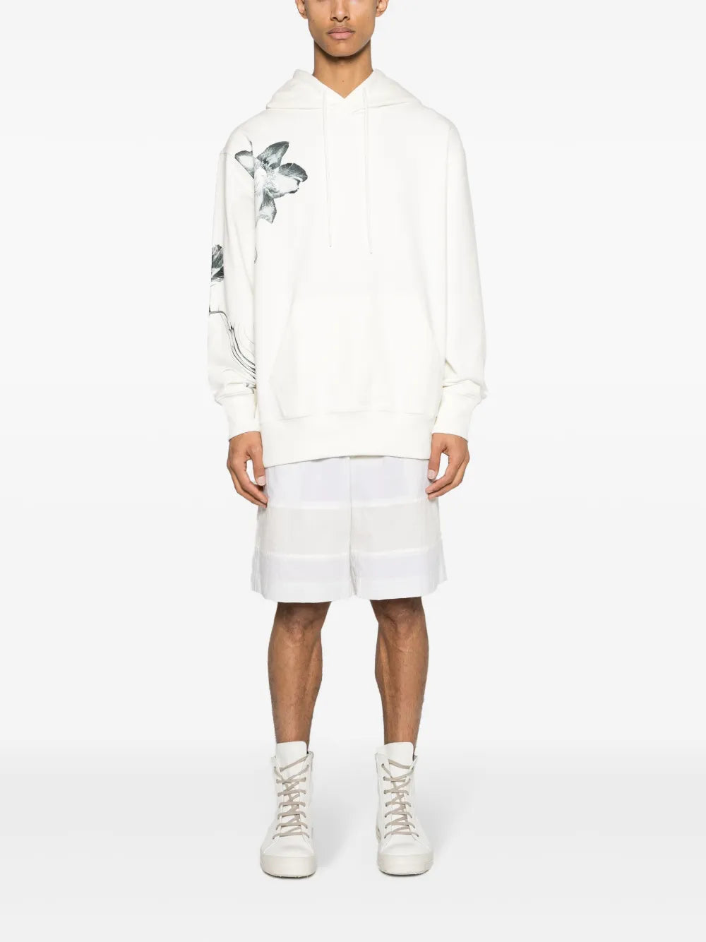 Floral-Print Jersey Hoodie