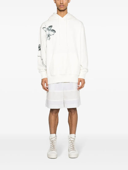 Floral-Print Jersey Hoodie
