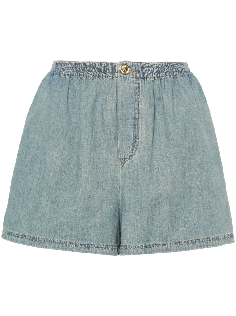 Faded-Denim Shorts
