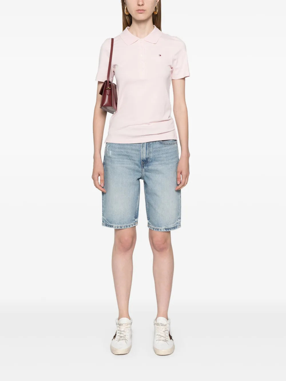 Flag-Embroidered Polo Shirt