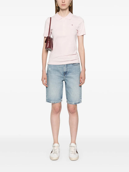 Flag-Embroidered Polo Shirt