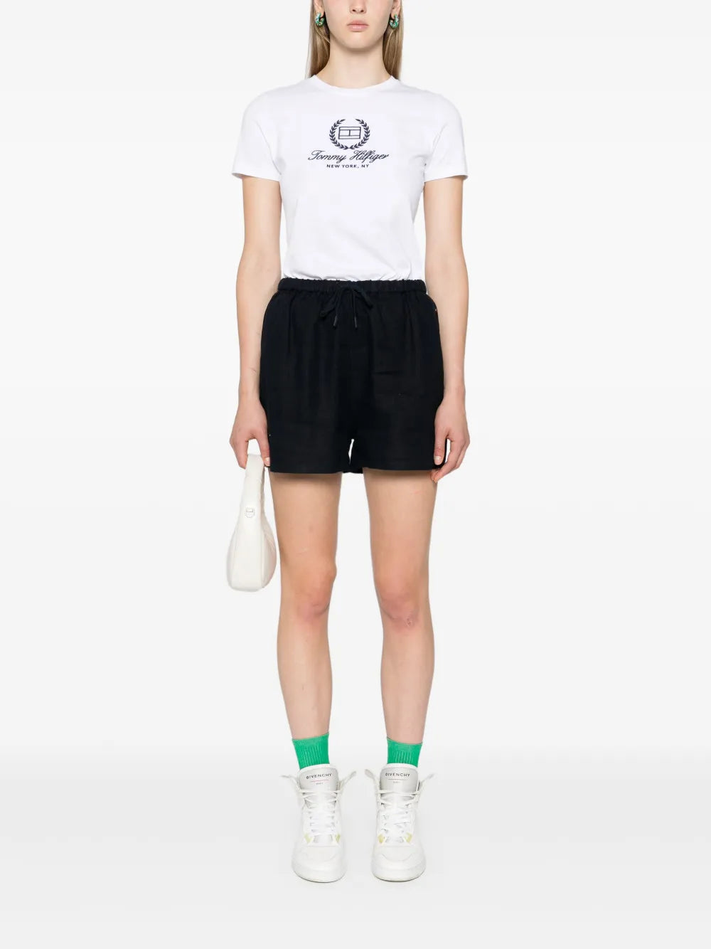 High-Waist Straight-Leg Shorts