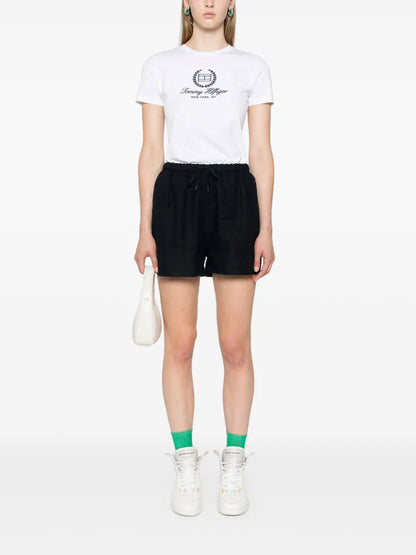 High-Waist Straight-Leg Shorts