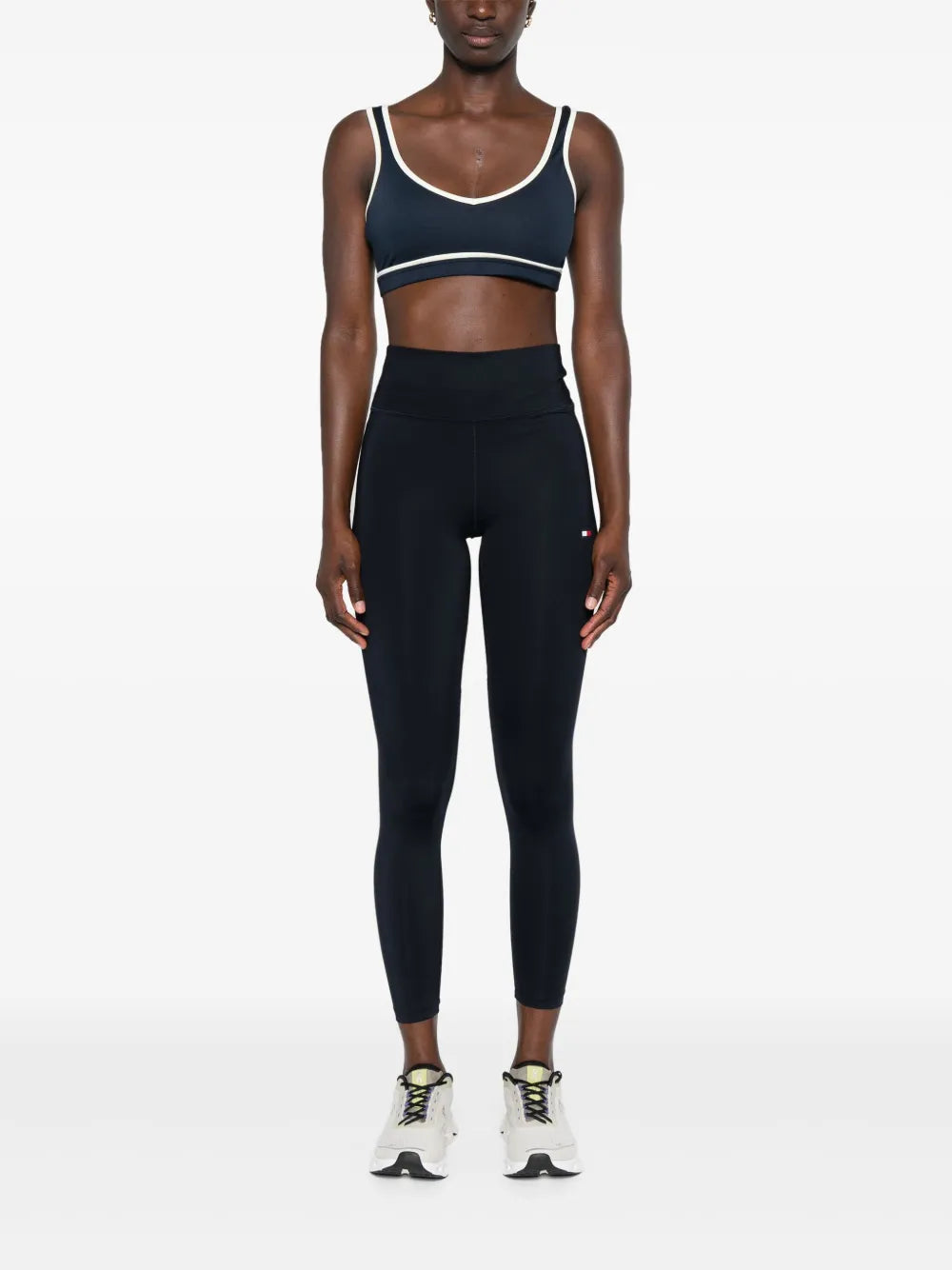 Sport Essential Rubberised-Logo Leggings