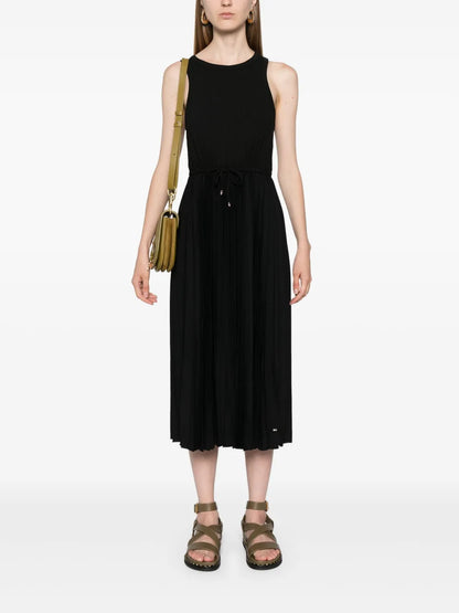 Sleeveless Pleated Midi Dress