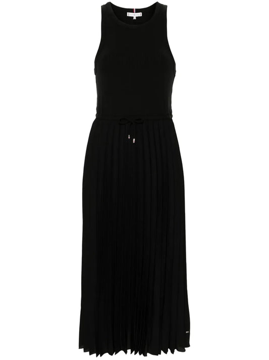 Sleeveless Pleated Midi Dress
