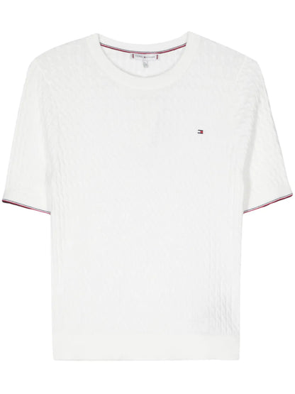 Logo-Embroidered Knitted Top