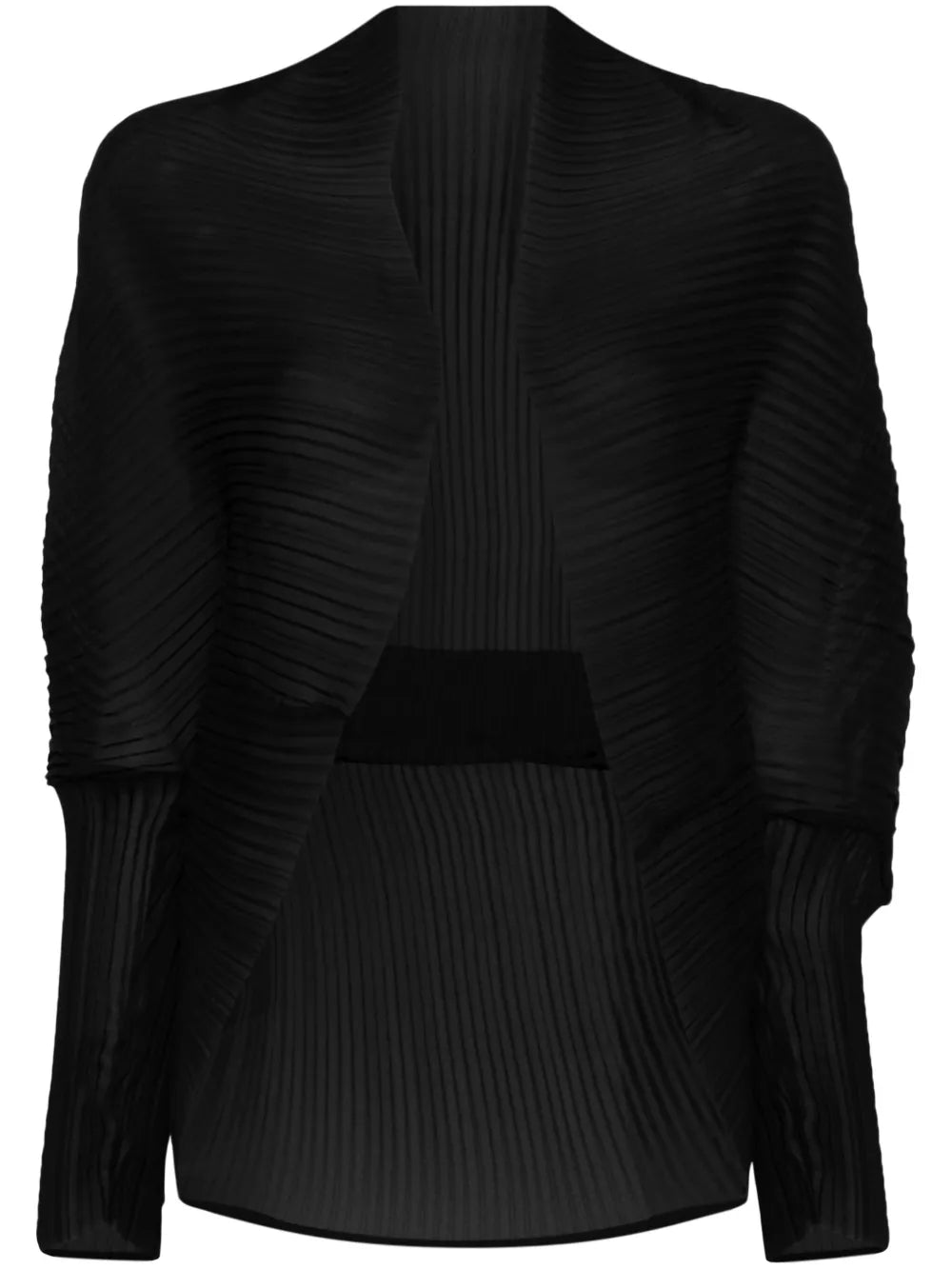 Open-Front Pleated Jacket