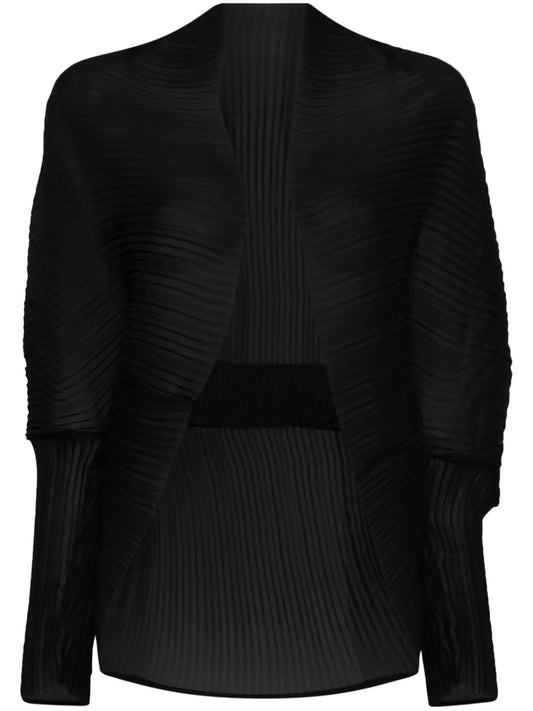 Open-Front Pleated Jacket