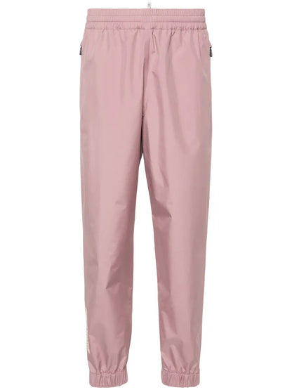 Elasticated-Waist Tapered Track Pants