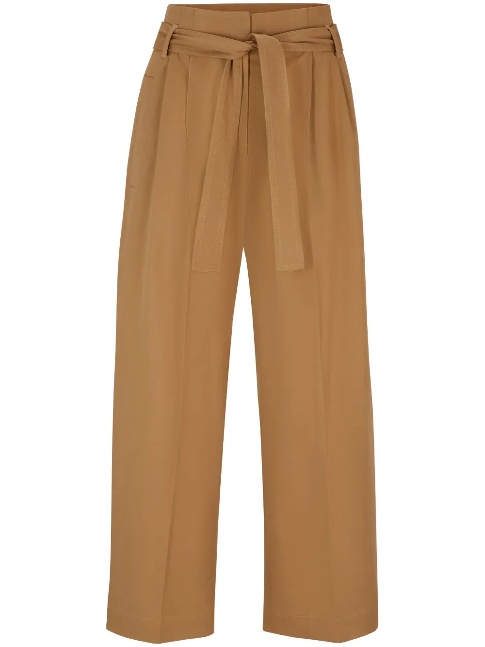 Tie-Fastening Straight-Leg Trousers