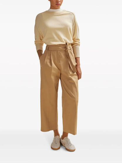 Tie-Fastening Straight-Leg Trousers