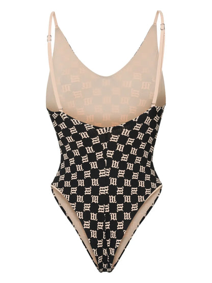 Monogram-Pattern Swimsuit