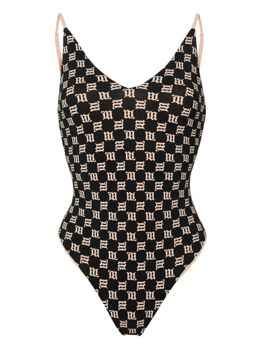 Monogram-Pattern Swimsuit