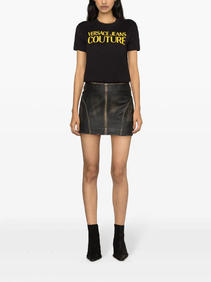 Glittery-Logo Cotton T-Shirt